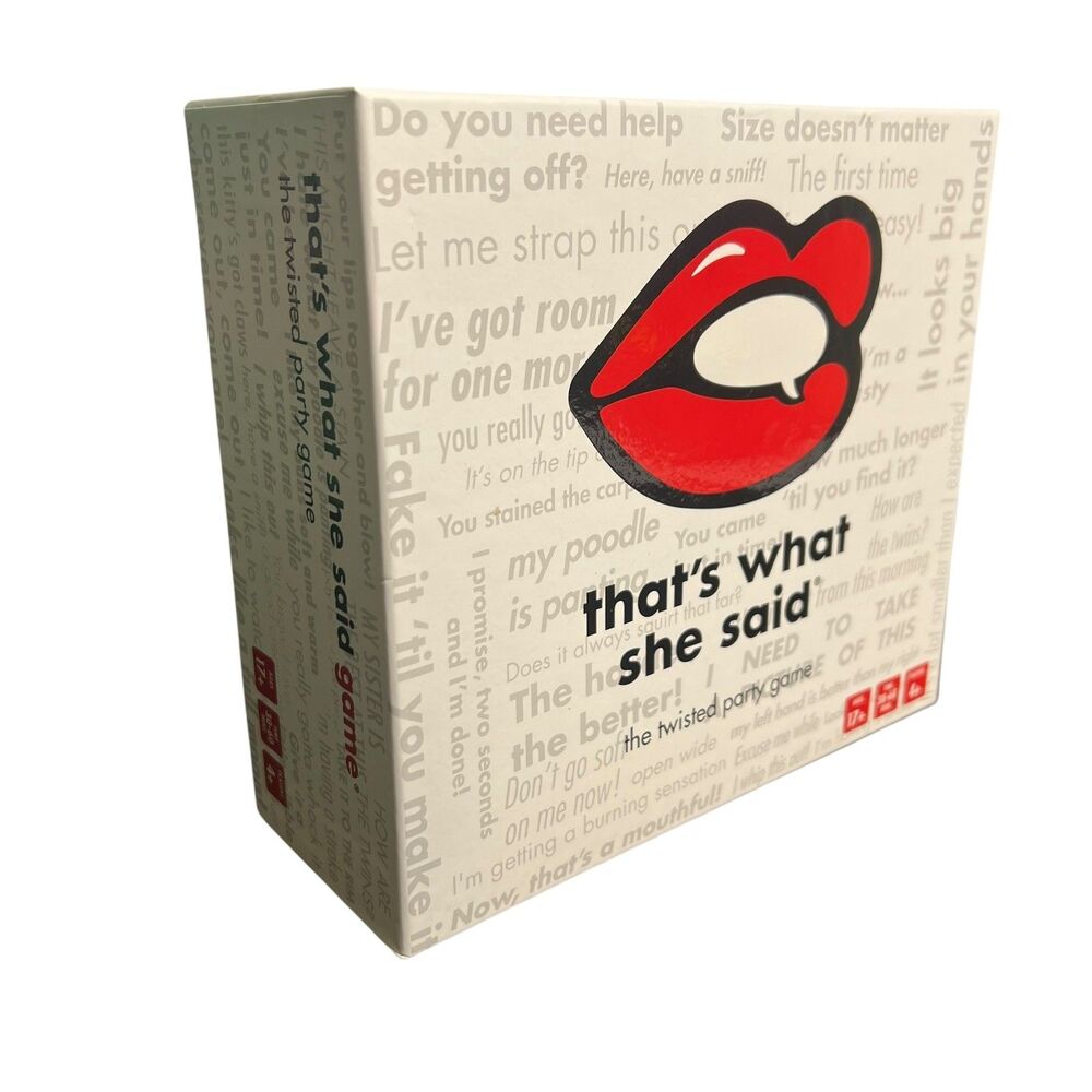 That's What She Said Game Party Card Game 17+ Complete Hilarious NSFW Humo